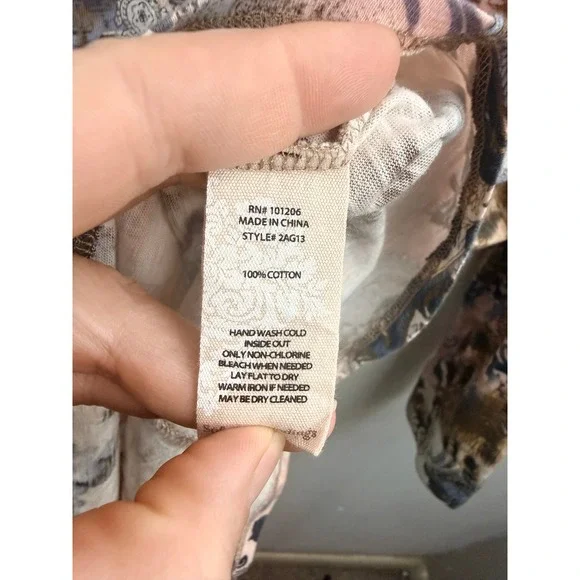 Soft‎ Surroundings Women's Wild Side Button Down Long Sleeve Shirt XL Boho Chic - Picture 8 of 8